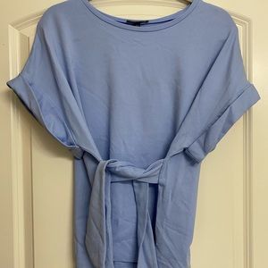 Light Blue Express front-tie Blouse - Medium